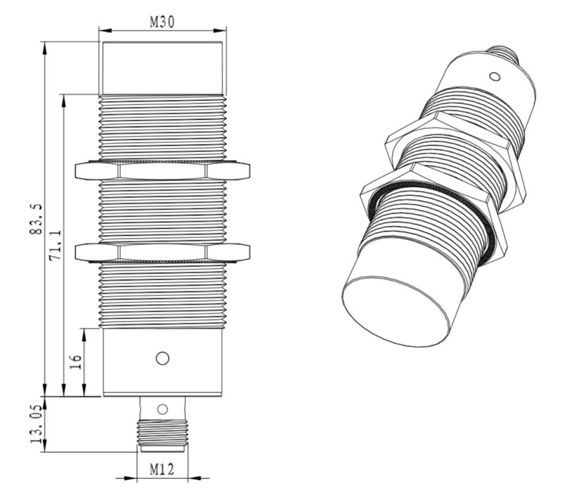RFID HF bralna glava simptom PRO HF R I M30 IP67 4